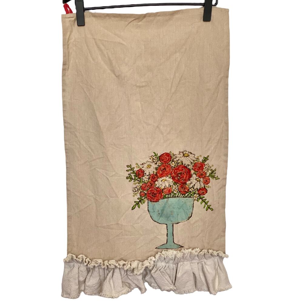 Vintage Floral Kitchen Tea Towel 18"x30"